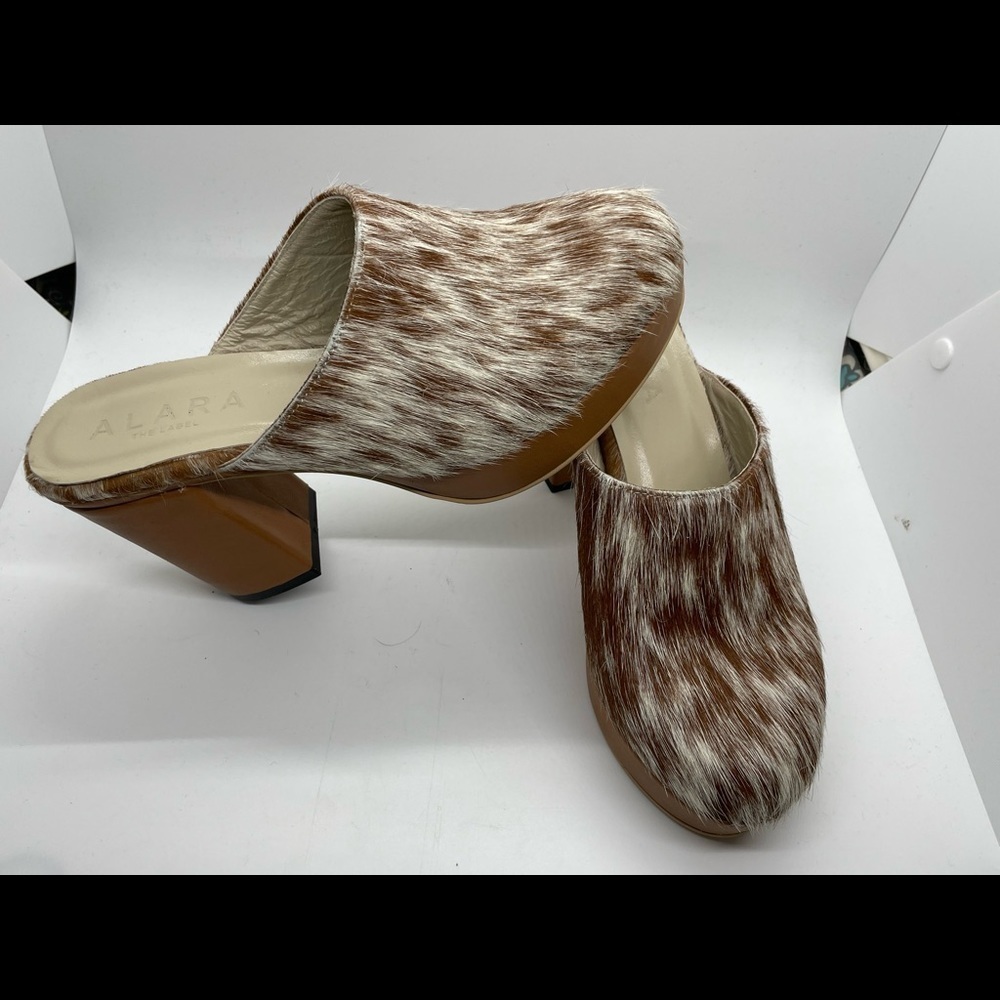 NWT Alara the label true cowhide women's clogs size 8 - Picture 2 of 6
